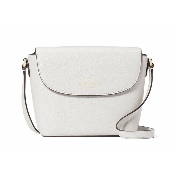 New Kate Spade Emmie Flap Crossbody Leather Quill Grey - Picture 1 of 5